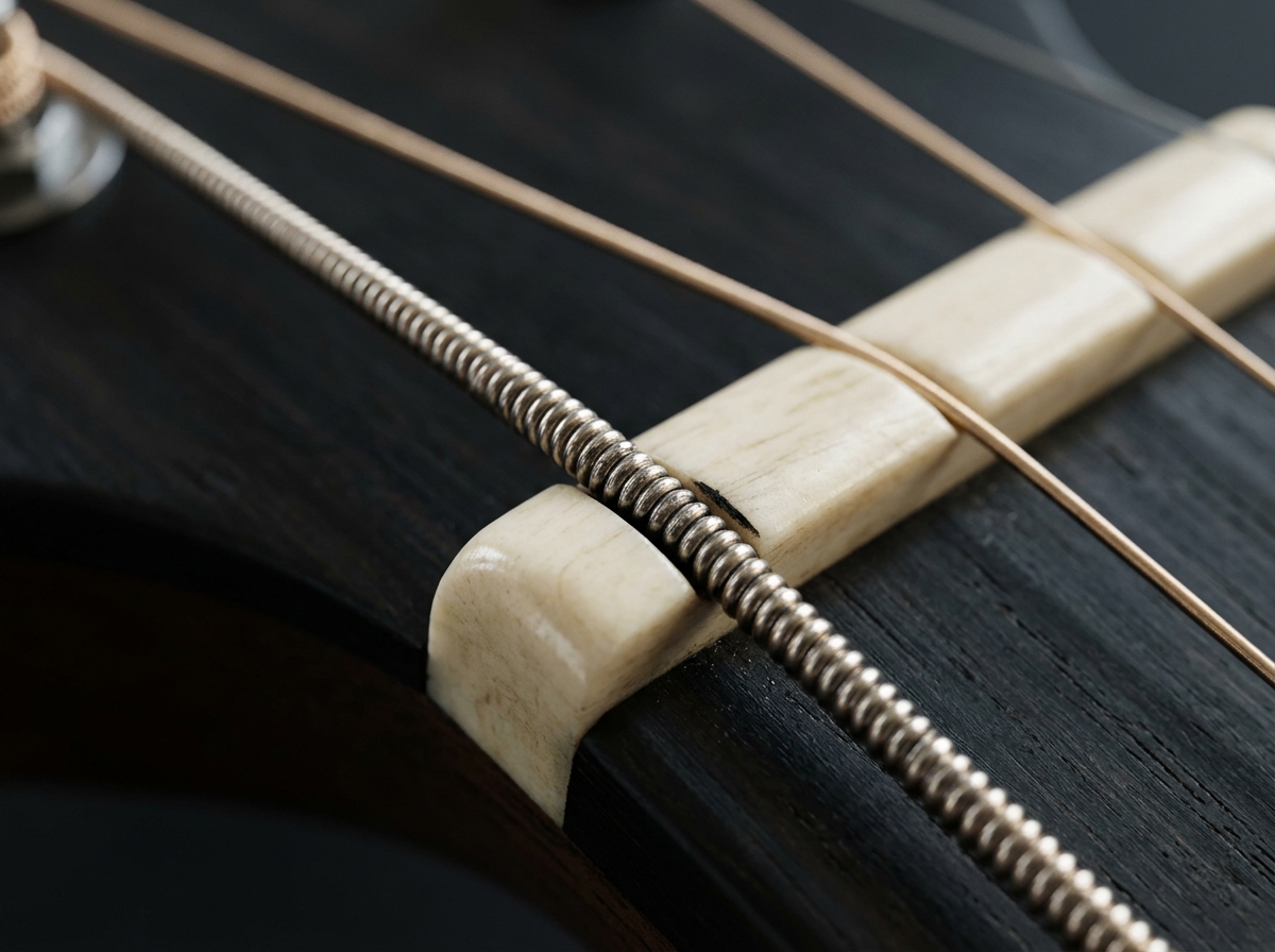 A close up macro shot of physical instruments and knurled metal
